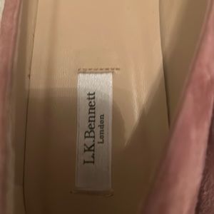 LK Bennett classic blush colored suede pumps, made in Spain
